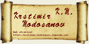 Krstimir Modošanov vizit kartica